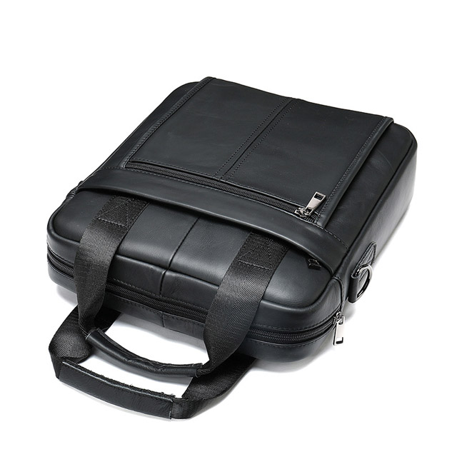 Cow Leather Shoulder Messenger Bag Black